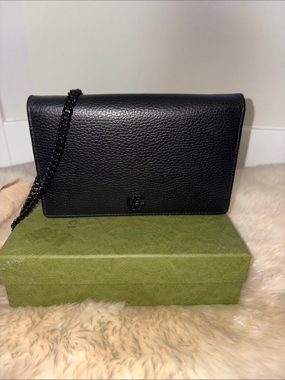 Gucci GG Marmont wallet on chain